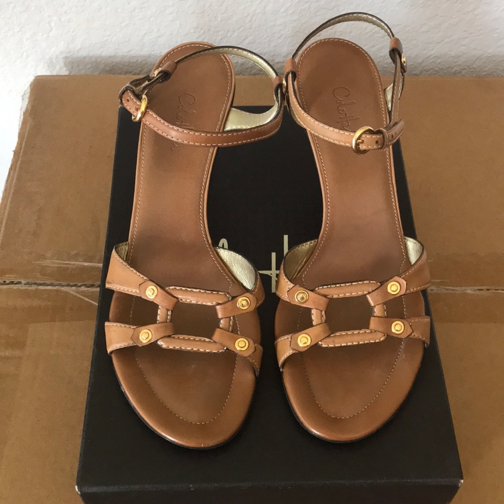 Cole Haan Natural Calf Strappy Sandals